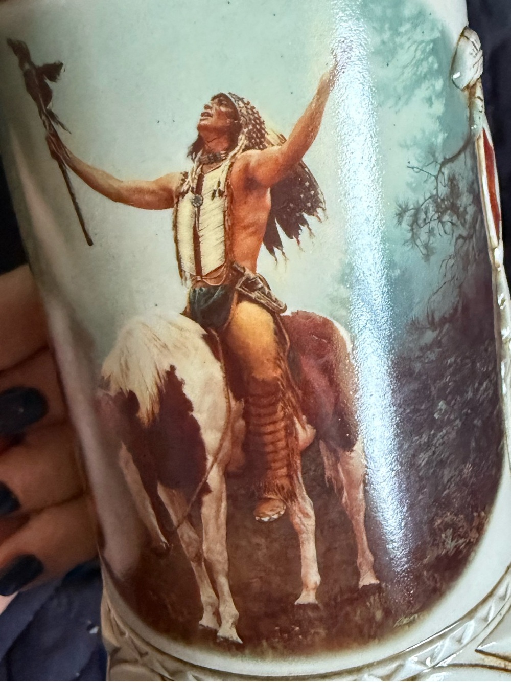 Vintage 1997 Longton Crown Chuck Ren "Deliverance" Beer Stein Tankard⁠ - Picture 2 of 8